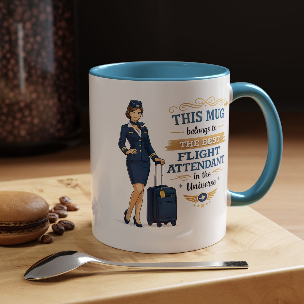 Best Flight Attendant Mug  This Mug Belongs To The Best Flight Attendant in the Universe, Cabin Crew Coffee Mug Gift