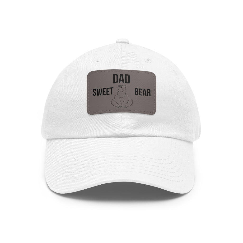 Dad Sweet Bear Leather Patch Hat – Father’s Day Dad Gift Baseball Cap