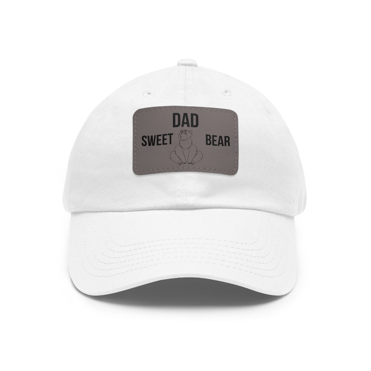Dad Sweet Bear Leather Patch Hat – Father’s Day Dad Gift Baseball Cap