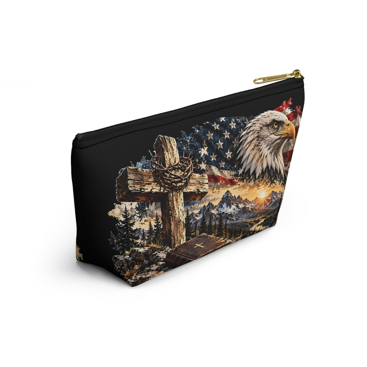 Faith & Freedom Pouch – American Eagle Christian Graphic