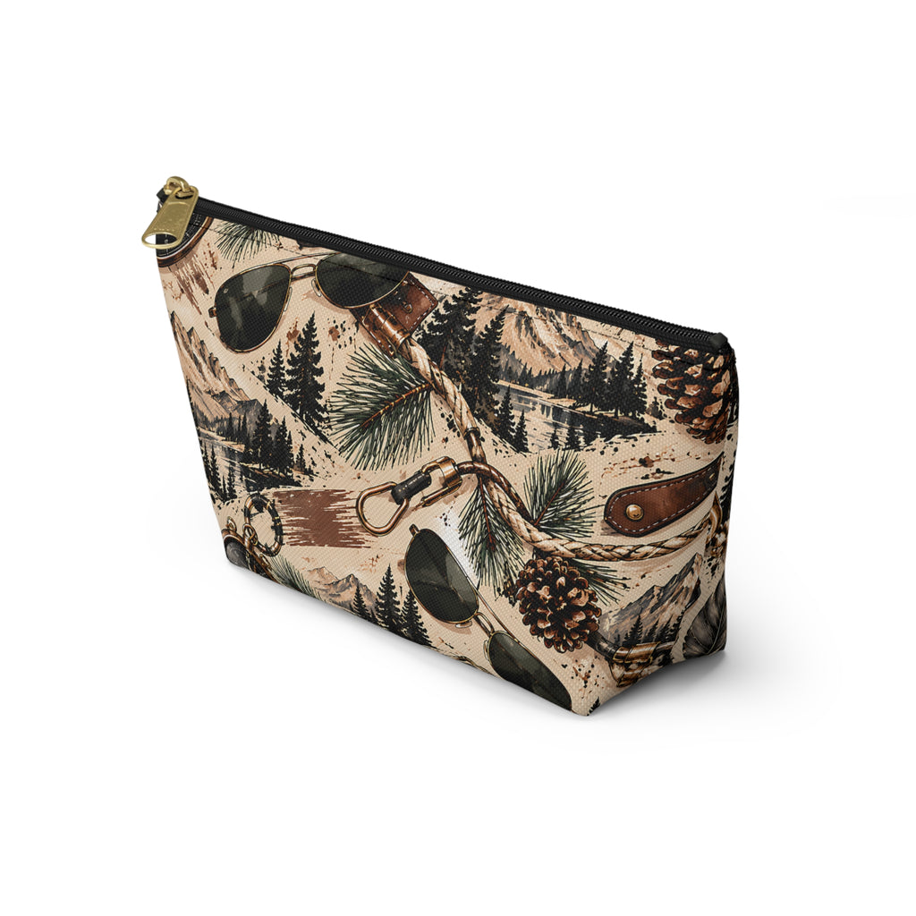 Mountain Adventure Pouch – Vintage Outdoor Explorer Print