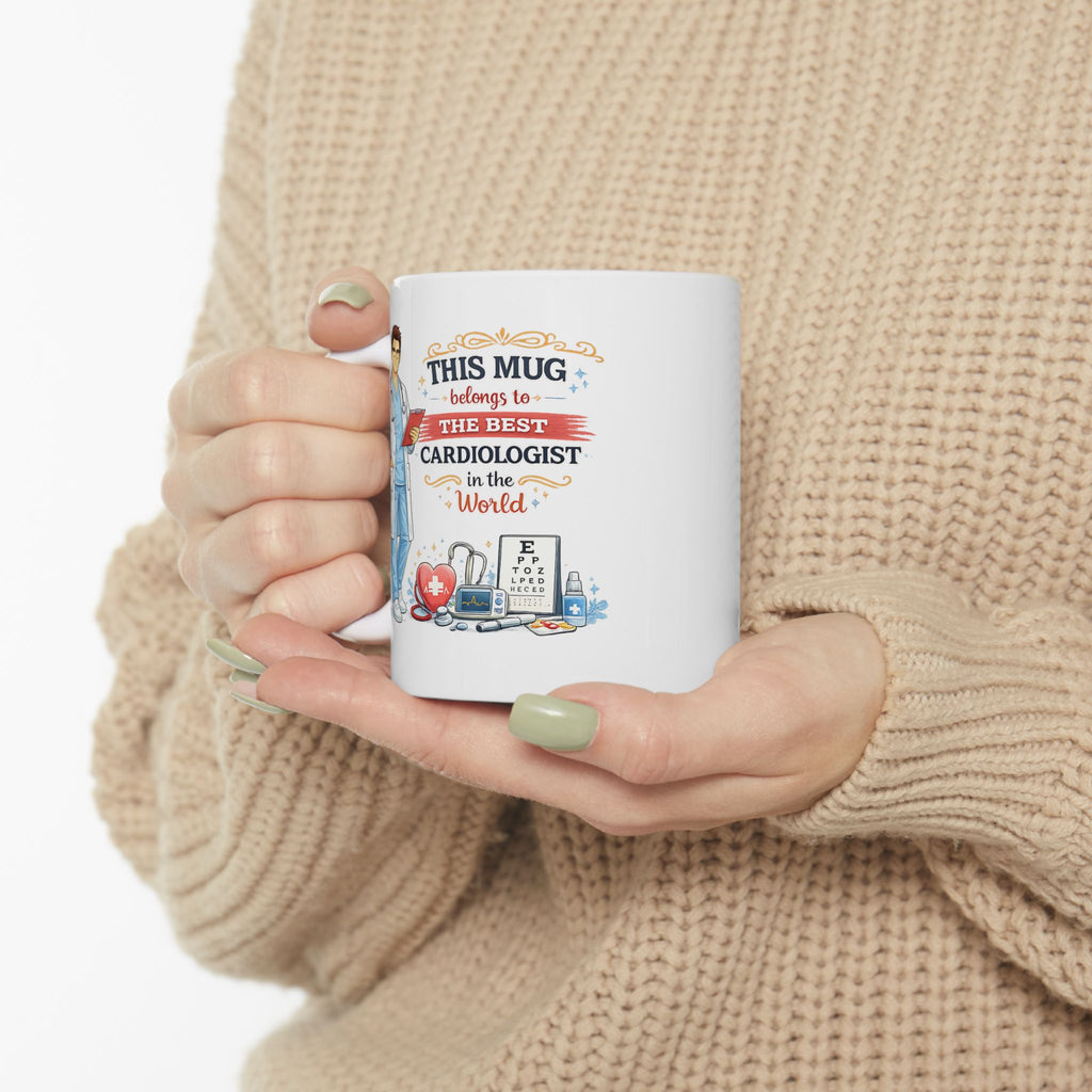 Best Cardiologist Mug This Mug Belongs To The Best Cardiologist in the World, Doctor Coffee Mug Gift