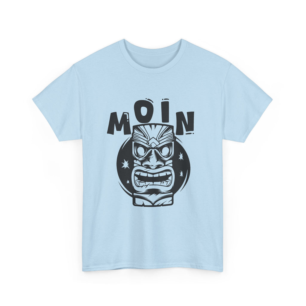 “MOIN” Tiki Mask T-Shirt – Tropical Streetwear Graphic Tee