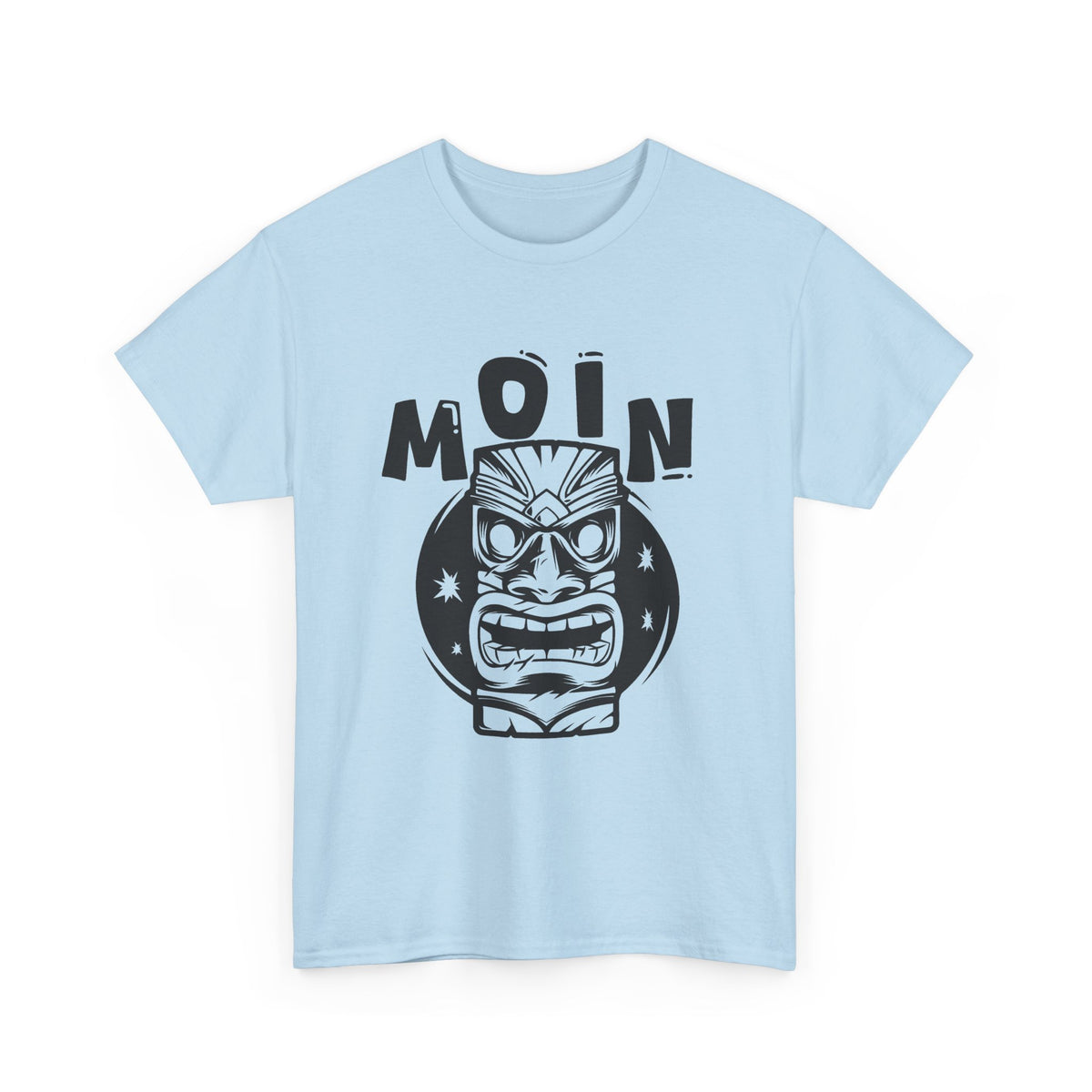 “MOIN” Tiki Mask T-Shirt – Tropical Streetwear Graphic Tee