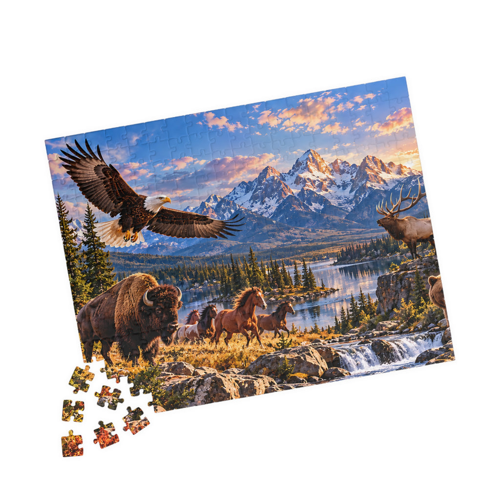 American Wildlife Puzzle – Mountain Wilderness Jigsaw Puzzle (110, 252, 520, 1014-piece)