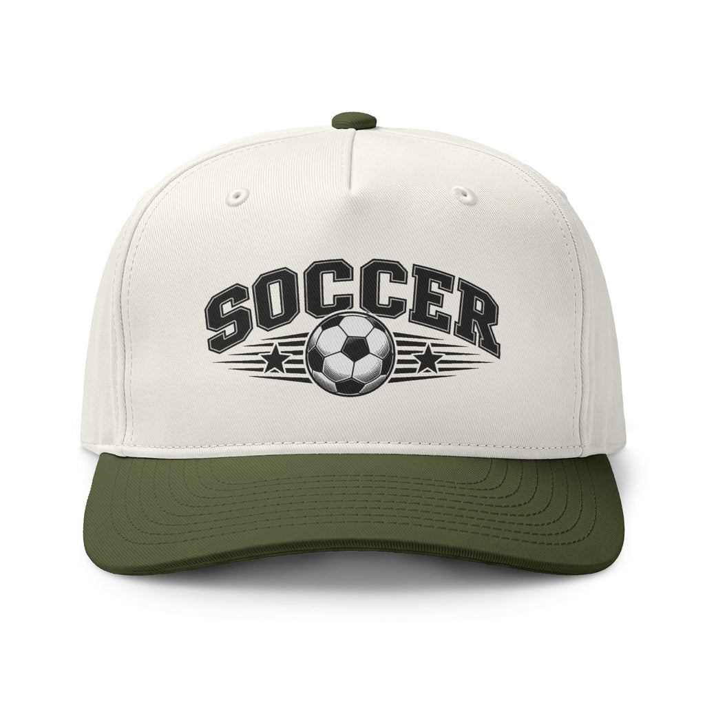 Soccer Two-Tone Cap – Classic Soccer Ball Sports Hat