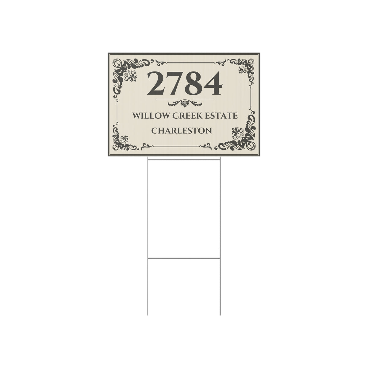 Personalized Estate Yard Sign – Custom House Number & Property Name – Y3
