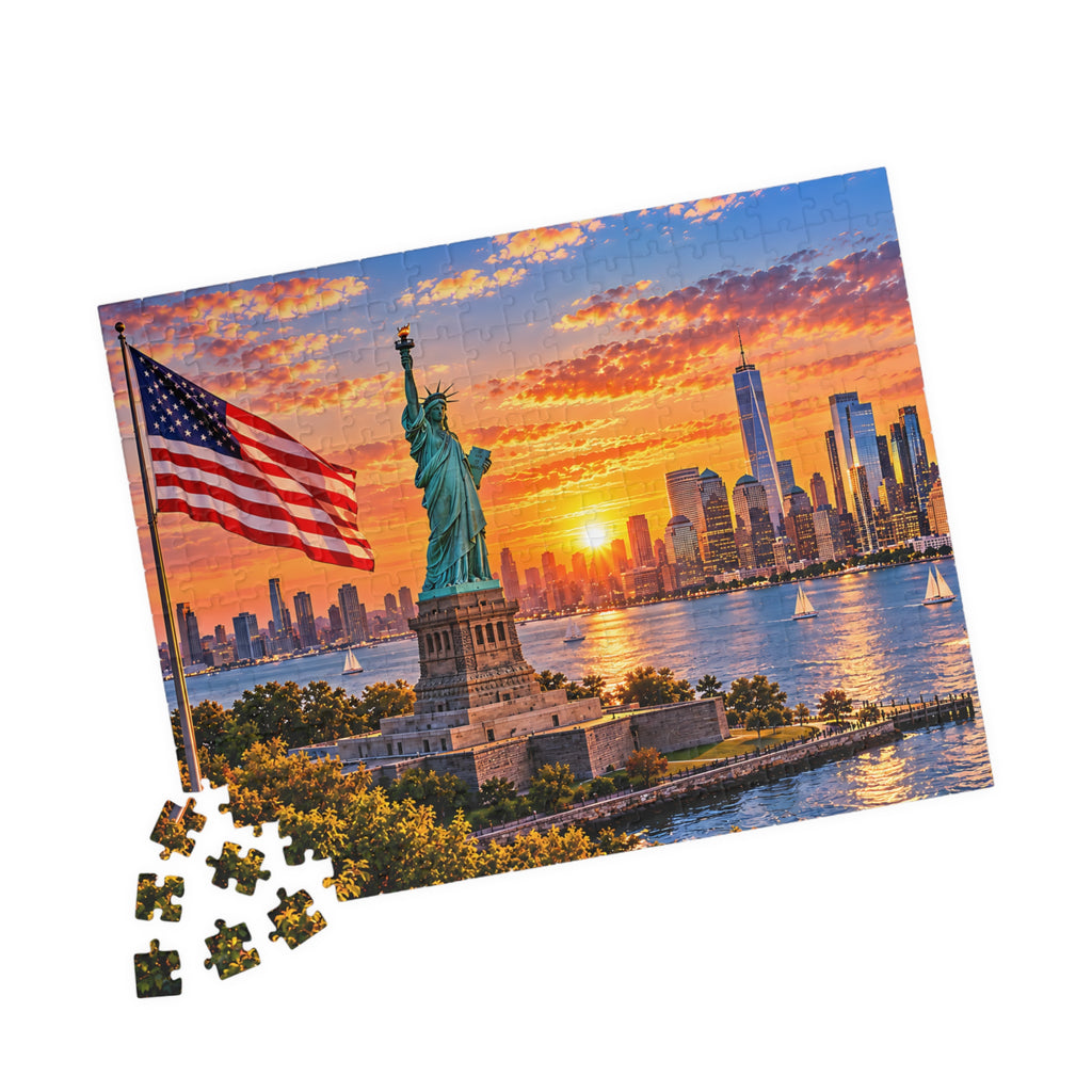 New York City USA Puzzle – Statue of Liberty Jigsaw Puzzle (110, 252, 520, 1014-piece)