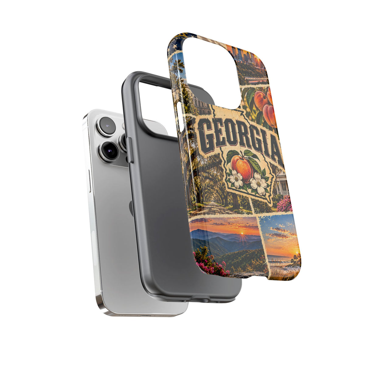Georgia Travel Collage Tough Phone Case – Vintage State Design
