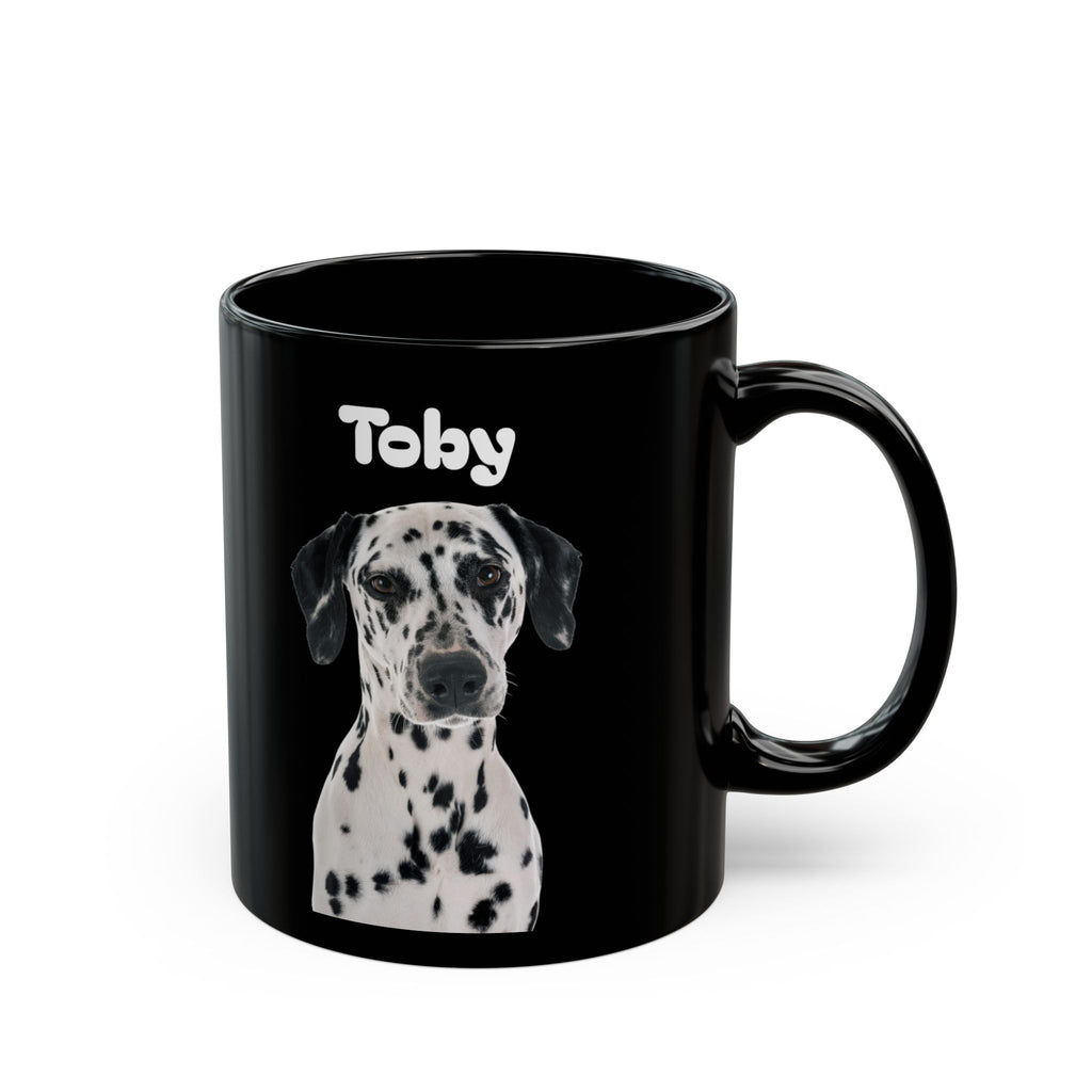 Personalized Pet Photo Mug  Custom Dog or Cat Picture Mug  Black Ceramic Coffee Cup 11oz 15oz  Pet Lover Gift