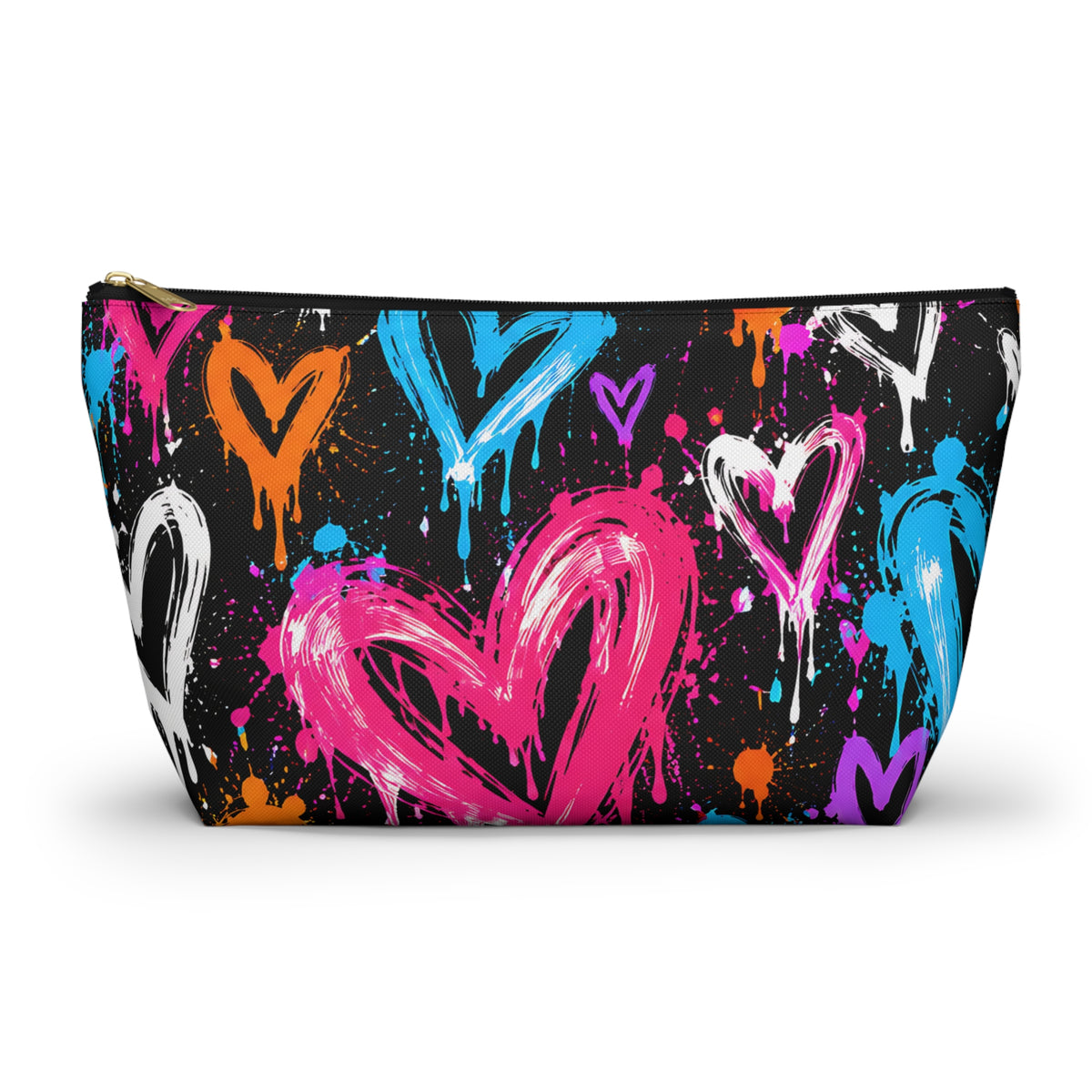 Graffiti Heart Pouch – Colorful Street Art Print