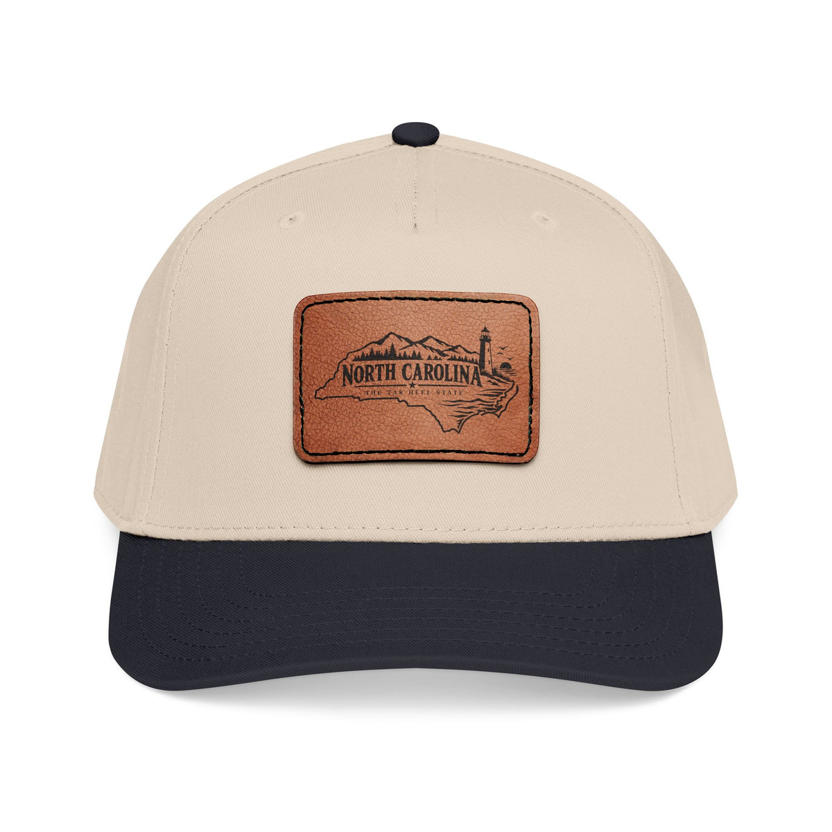 North Carolina Leather Patch Mid Profile Baseball Cap – State Heritage Hat