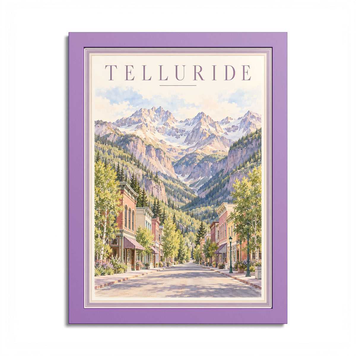 Telluride Colorado Vintage Framed Poster – Mountain Town Wall Art