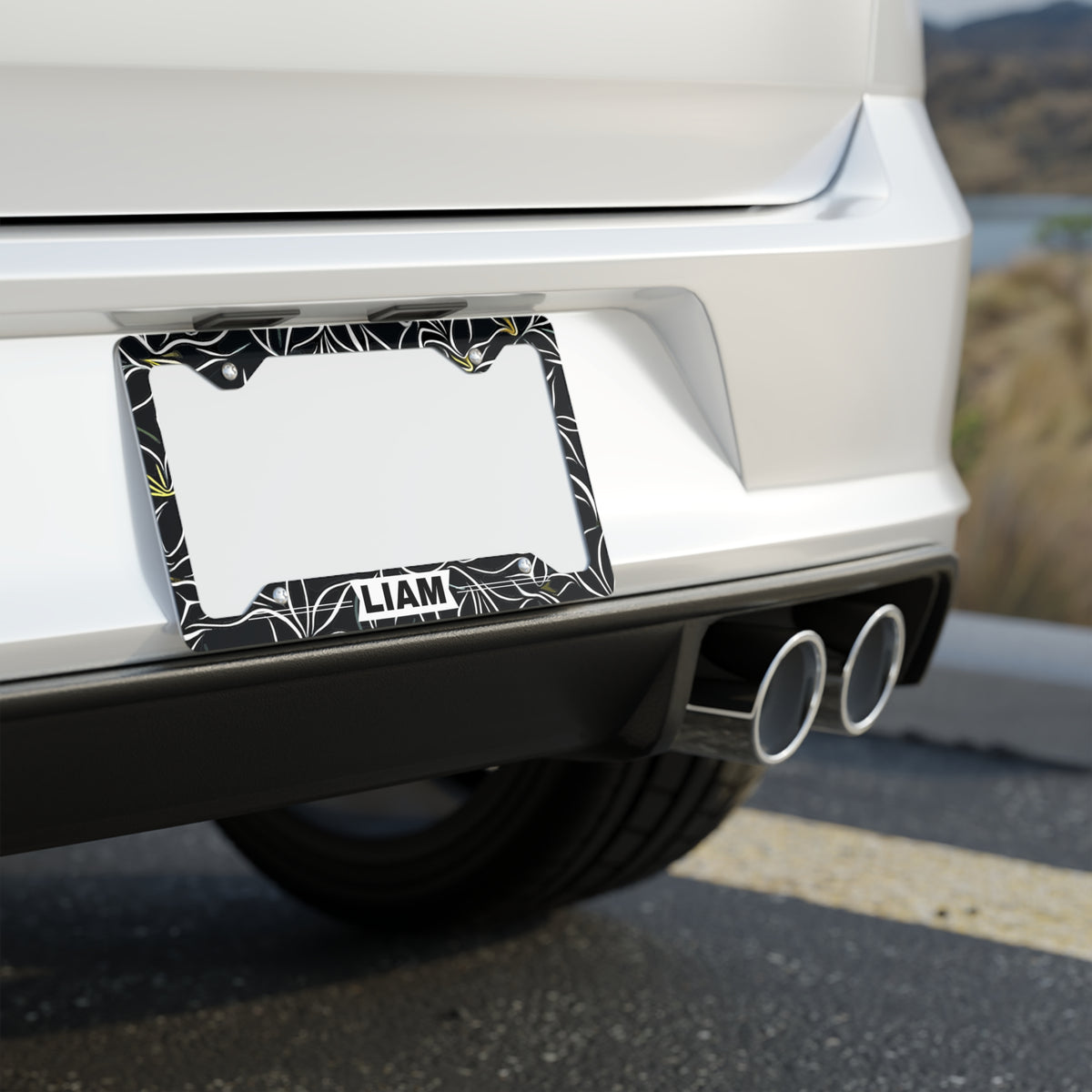 Personalized License Plate Frame Custom Name Metal Car Frame Modern Design