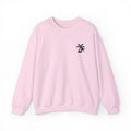 Pink Palm Crewneck Sweatshirt — Small Palm Tree Chest Embroidered Sweatshirt