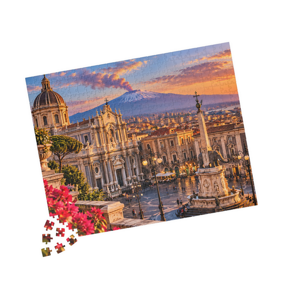 Catania Sicily Jigsaw Puzzle – Italy Travel Gift | Bamerix — (110, 252, 520, 1014-piece)