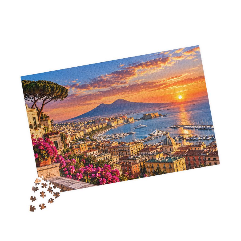 Naples Italy Puzzle – Mount Vesuvius Jigsaw Puzzle  — (110, 252, 520, 1014-piece)
