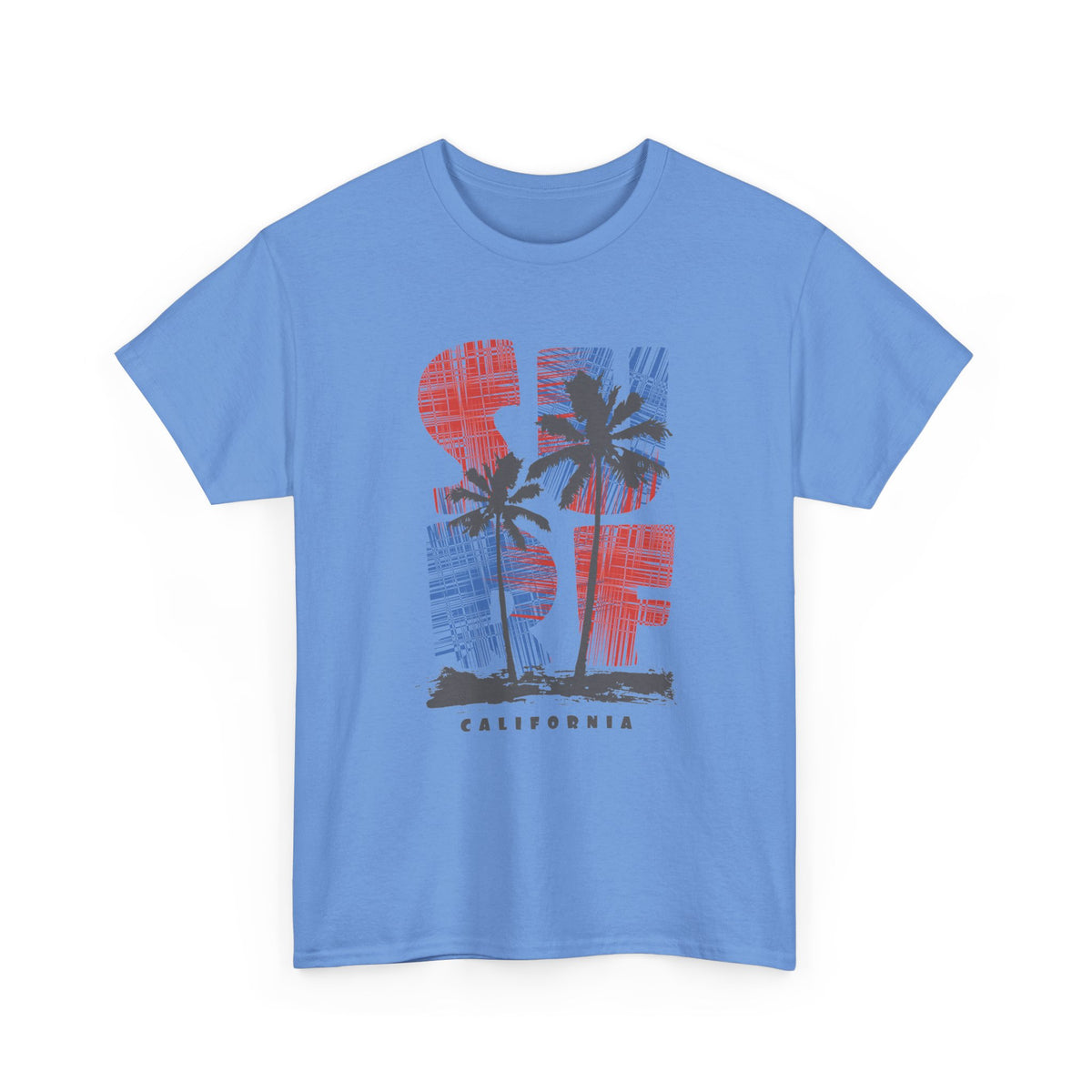 California Surf T-Shirt – Retro Surfboard & Palm Trees Graphic Tee