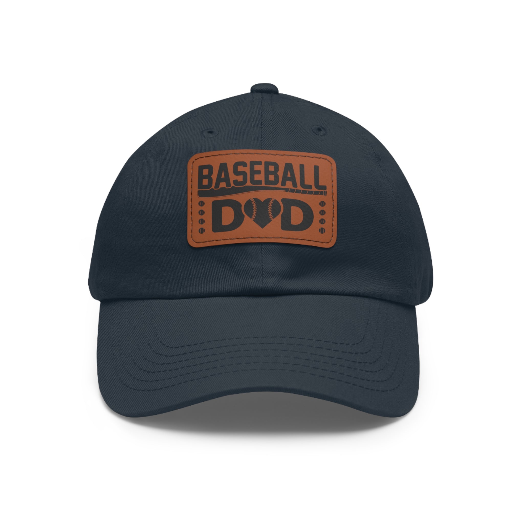 Baseball Dad Hat with Leather Patch - Perfect Gift for Father's Day, Sports Events, Casual Outings, or Birthday Celebrations, Stylish