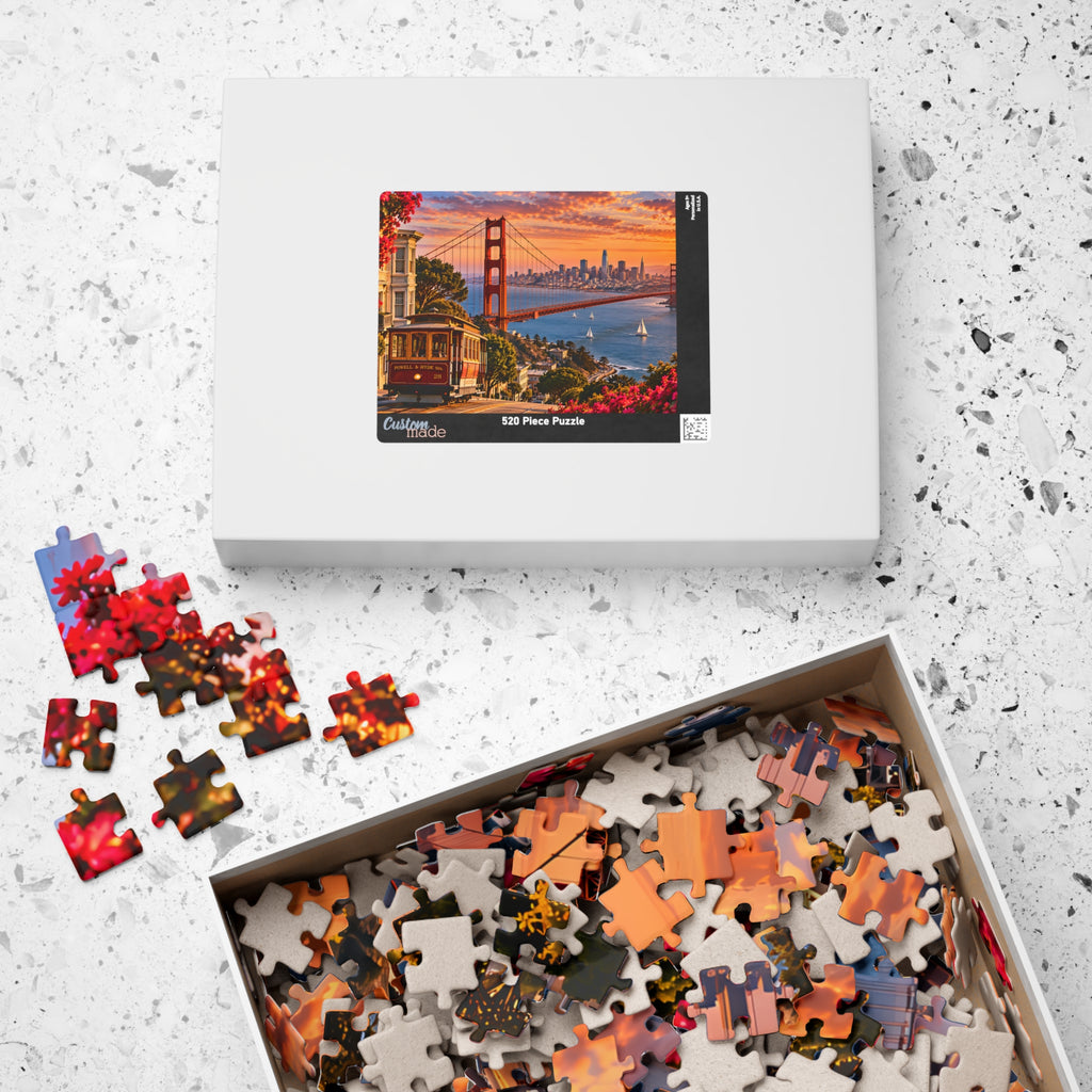 San Francisco Puzzle – Golden Gate Bridge Jigsaw Puzzle (110, 252, 520, 1014-piece)