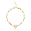 Blessed Heart Bracelet – Engraved Paperclip Chain
