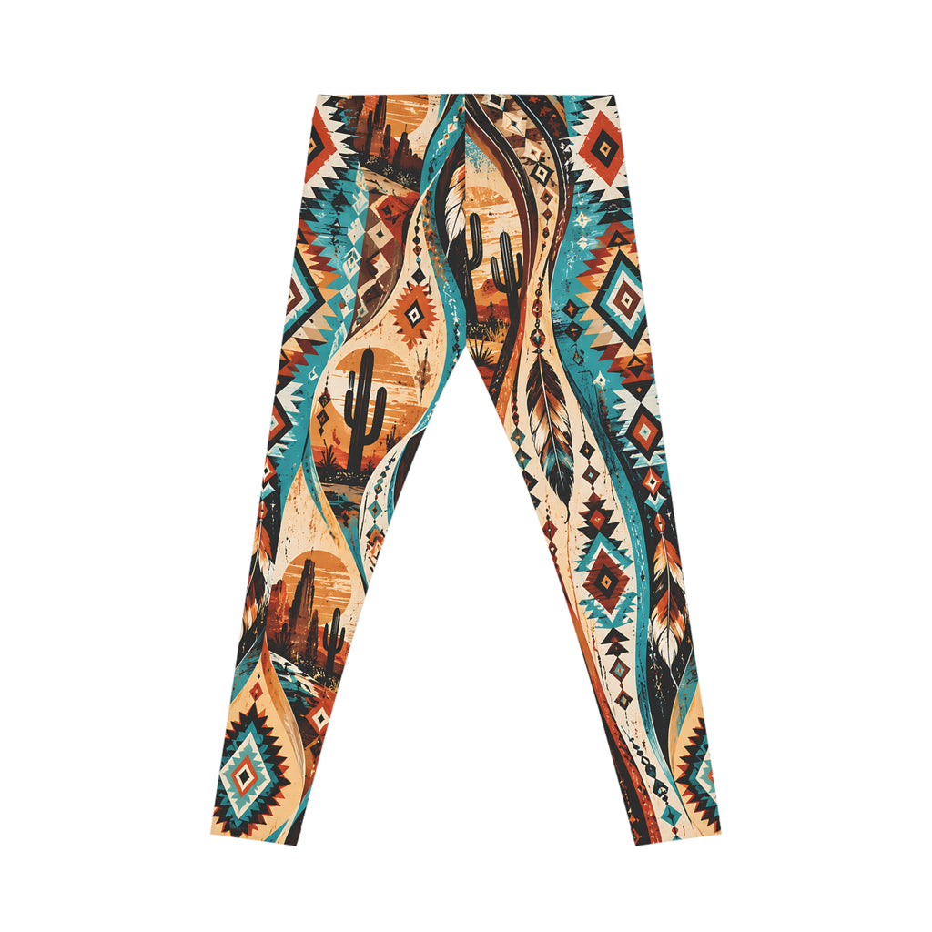 Western Desert Leggings – Southwestern Cactus Print