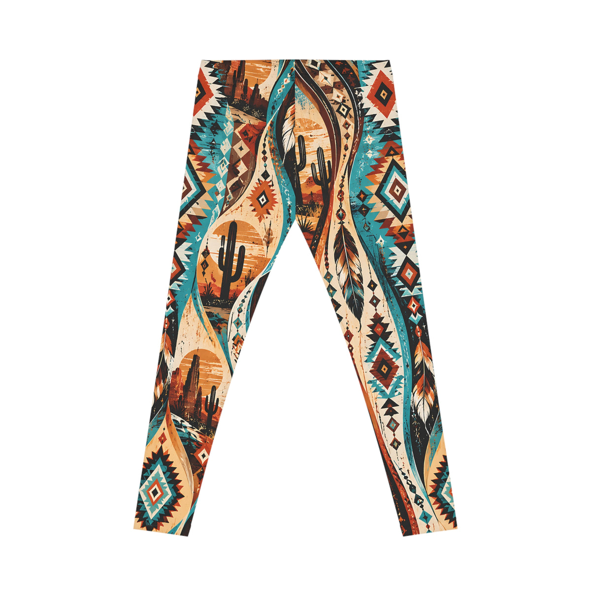 Western Desert Leggings – Southwestern Cactus Print