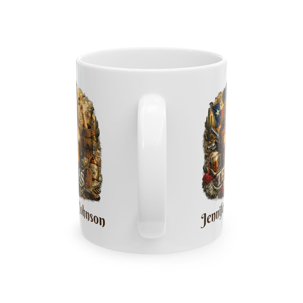 Personalized Texas Cowgirl Mug with Name – Western Gift