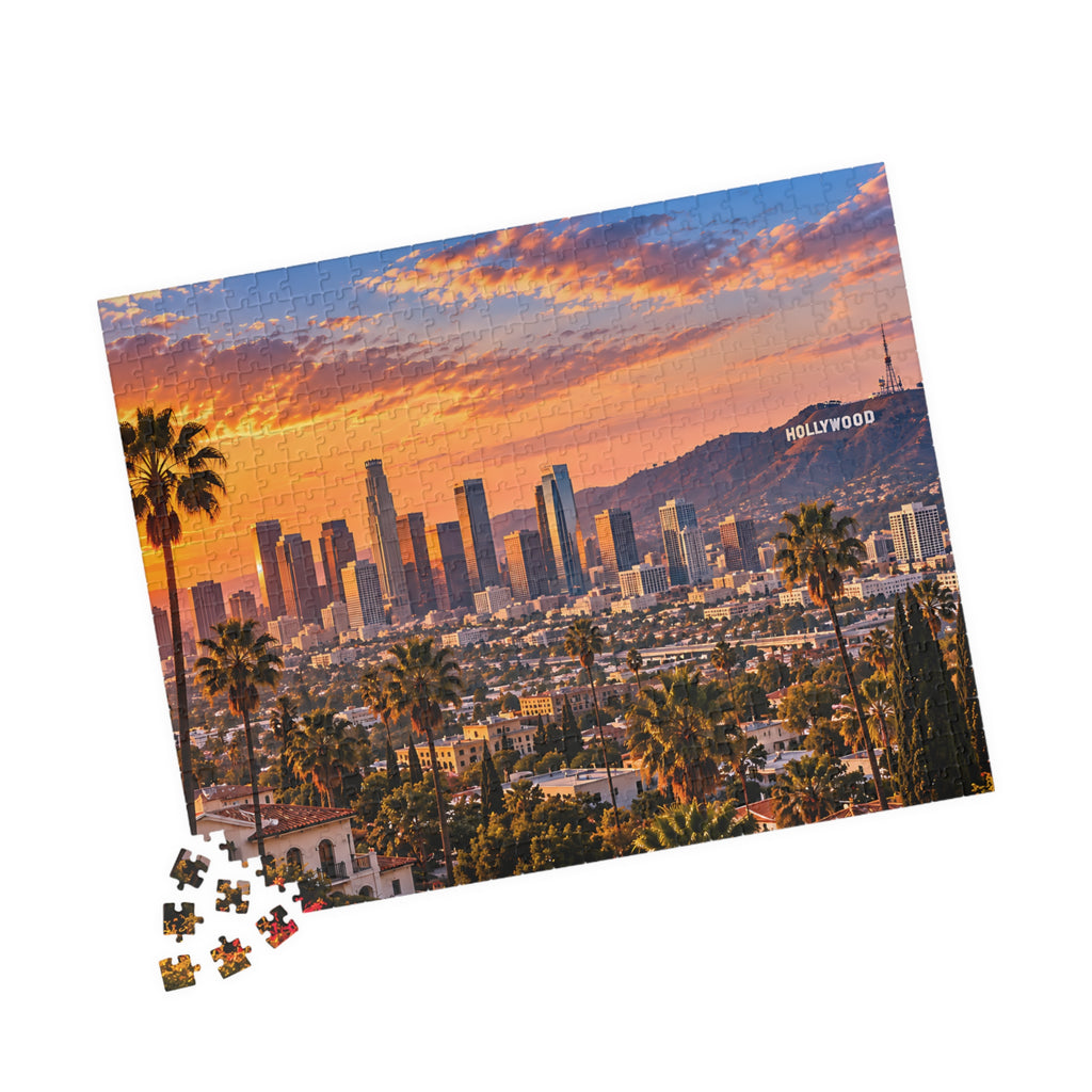 Los Angeles Puzzle – Hollywood & California Skyline Jigsaw Puzzle (110, 252, 520, 1014-piece)