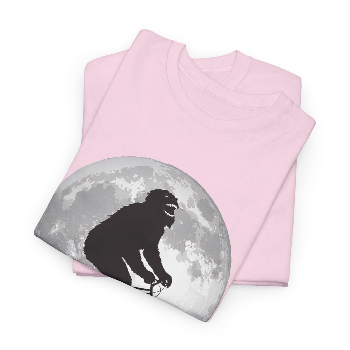 Bigfoot Bicycle T-Shirt – Moon & Nature Adventure Graphic Tee