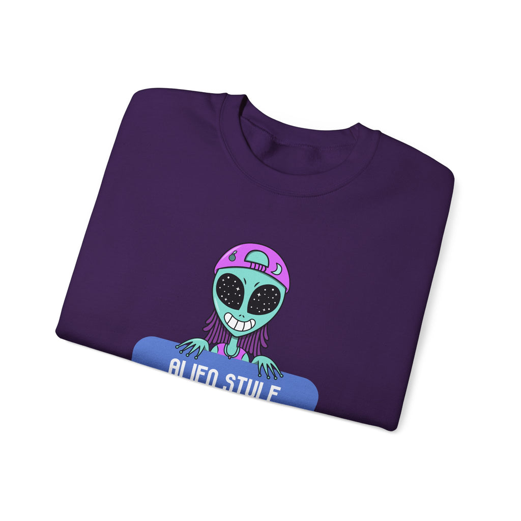Alien Style Urban Sweatshirt, Unisex Crewneck