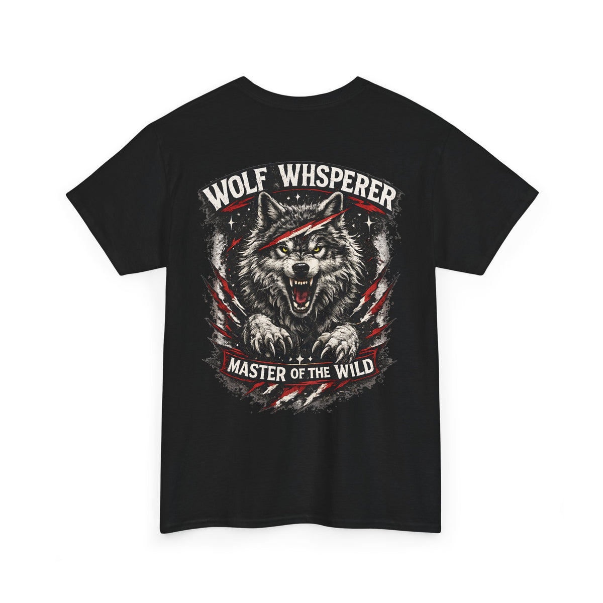 Wolf Biker T-Shirt – “Wolf Whisperer” Alpha Wolf Graphic Tee