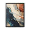 Abstract Blue & Terracotta Framed Canvas – Modern Wall Art