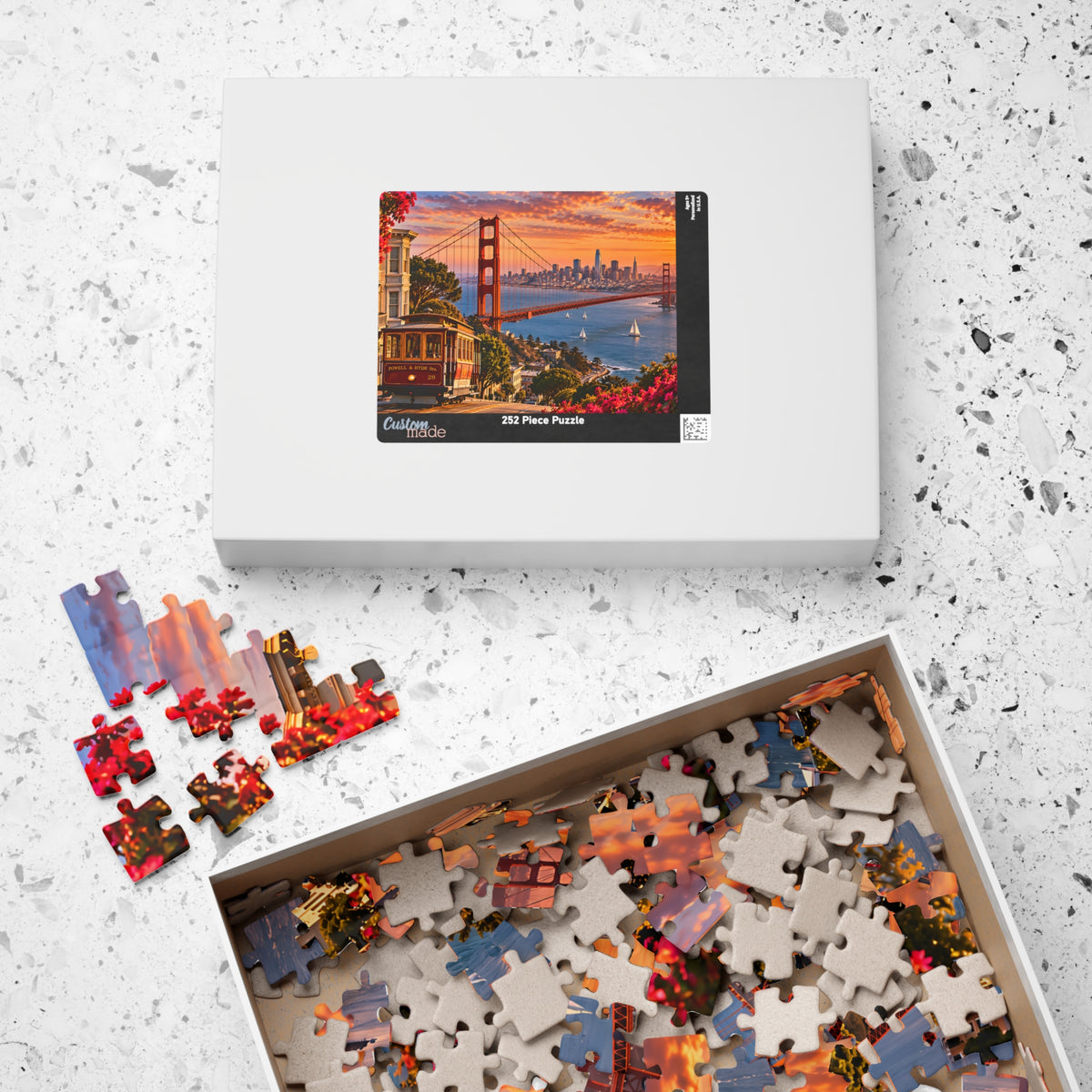 San Francisco Puzzle – Golden Gate Bridge Jigsaw Puzzle (110, 252, 520, 1014-piece)