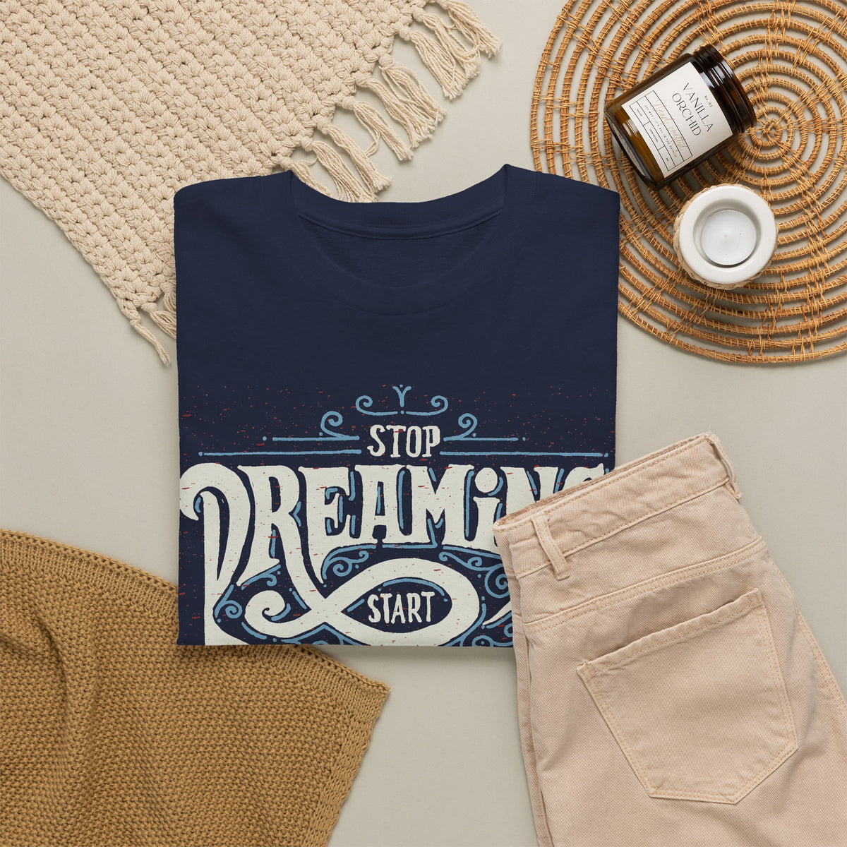 “Stop Dreaming, Start Doing” T-Shirt – Motivational Graphic Tee