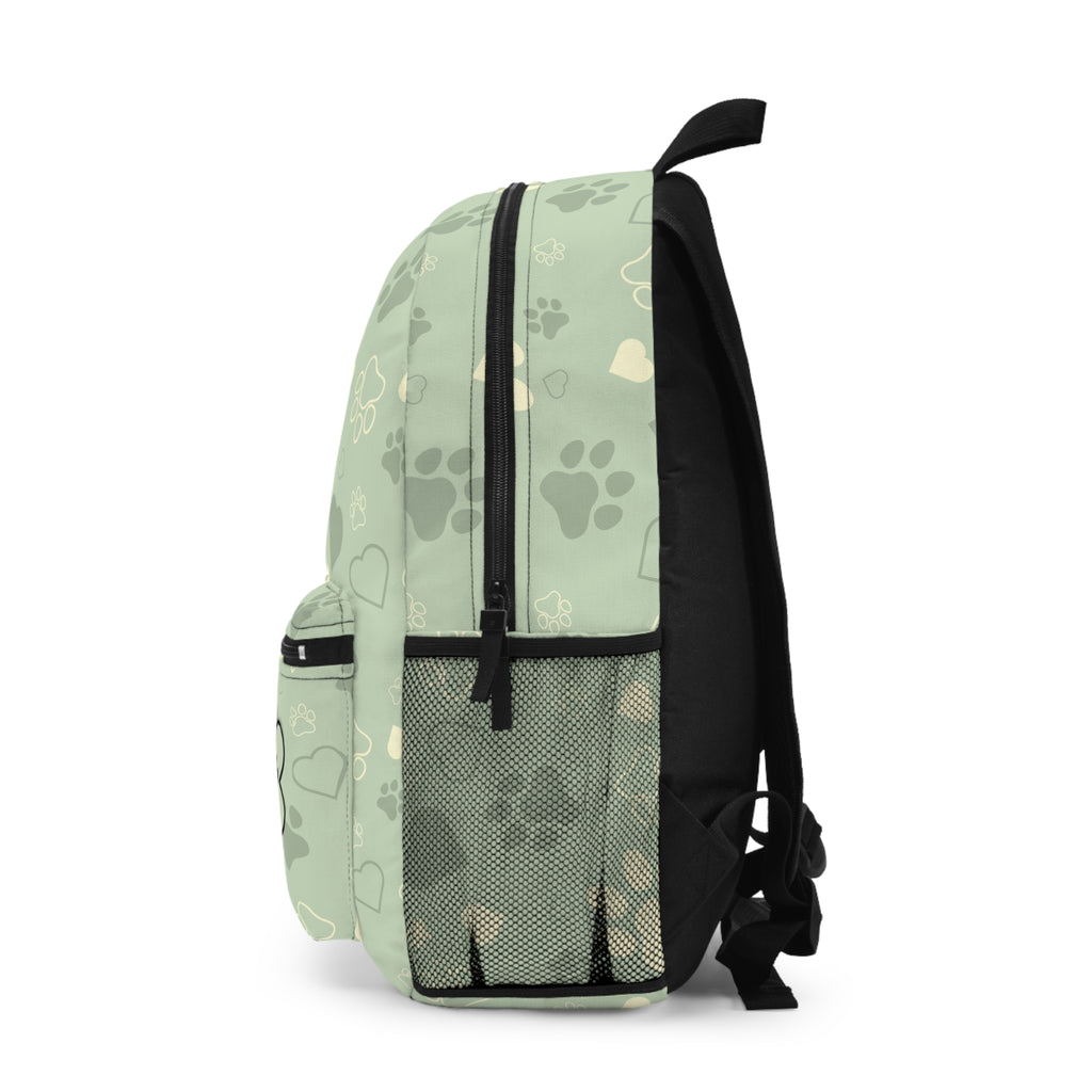Personalized Pet Backpack with Name – Dog Paw Print Custom Backpack