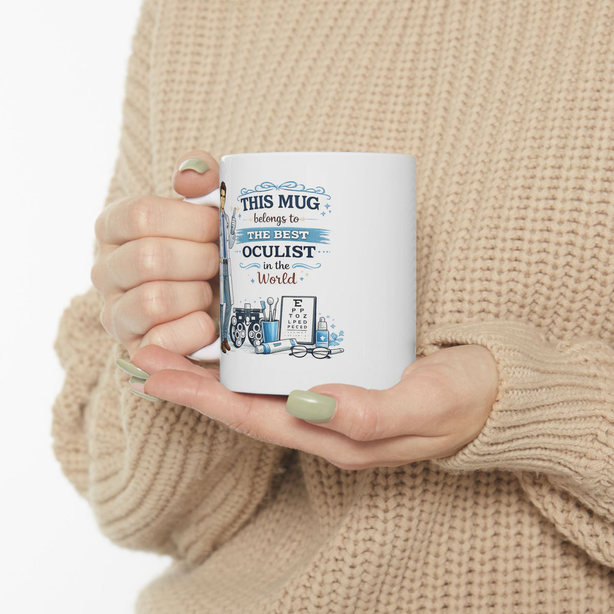 Best Oculist Mug  This Mug Belongs To The Best Oculist in the World, Eye Doctor Coffee Mug Gift
