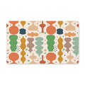 Abstract Retro Shapes Polyester Doormat – Mid-Century Modern Entry Mat