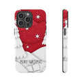 Merry Christmas Phone Case – Red & White Holiday Tough Case