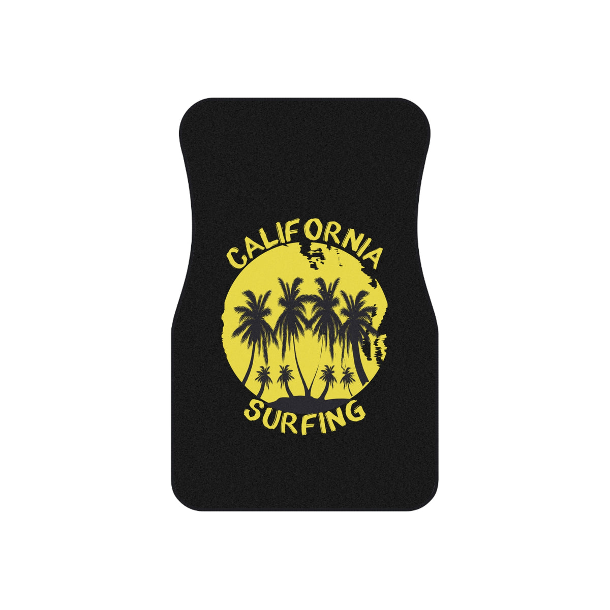 California Surf Car Floor Mats – Palm Trees 4-Piece Set