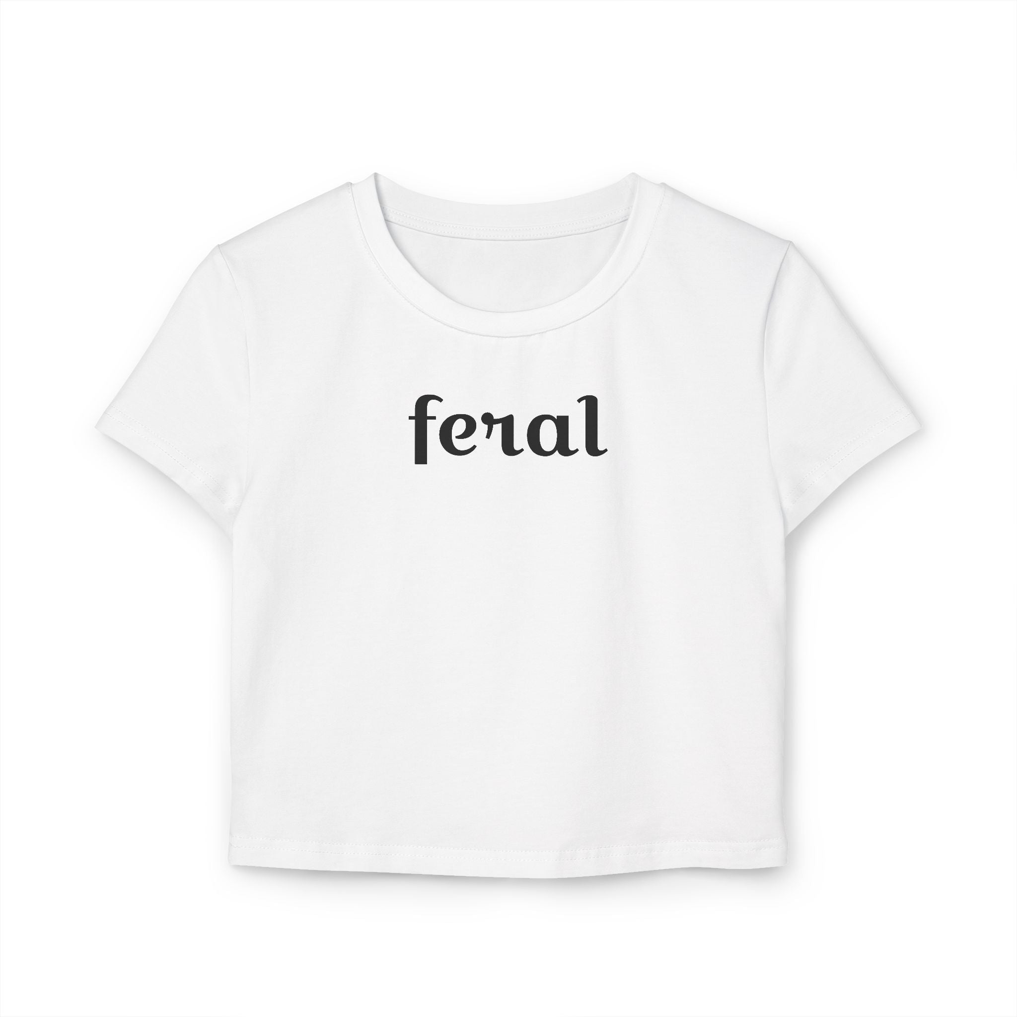 Baby Tee - Feral Women's Graphic Tee - Cute & Casual Streetwear for Pet Lovers