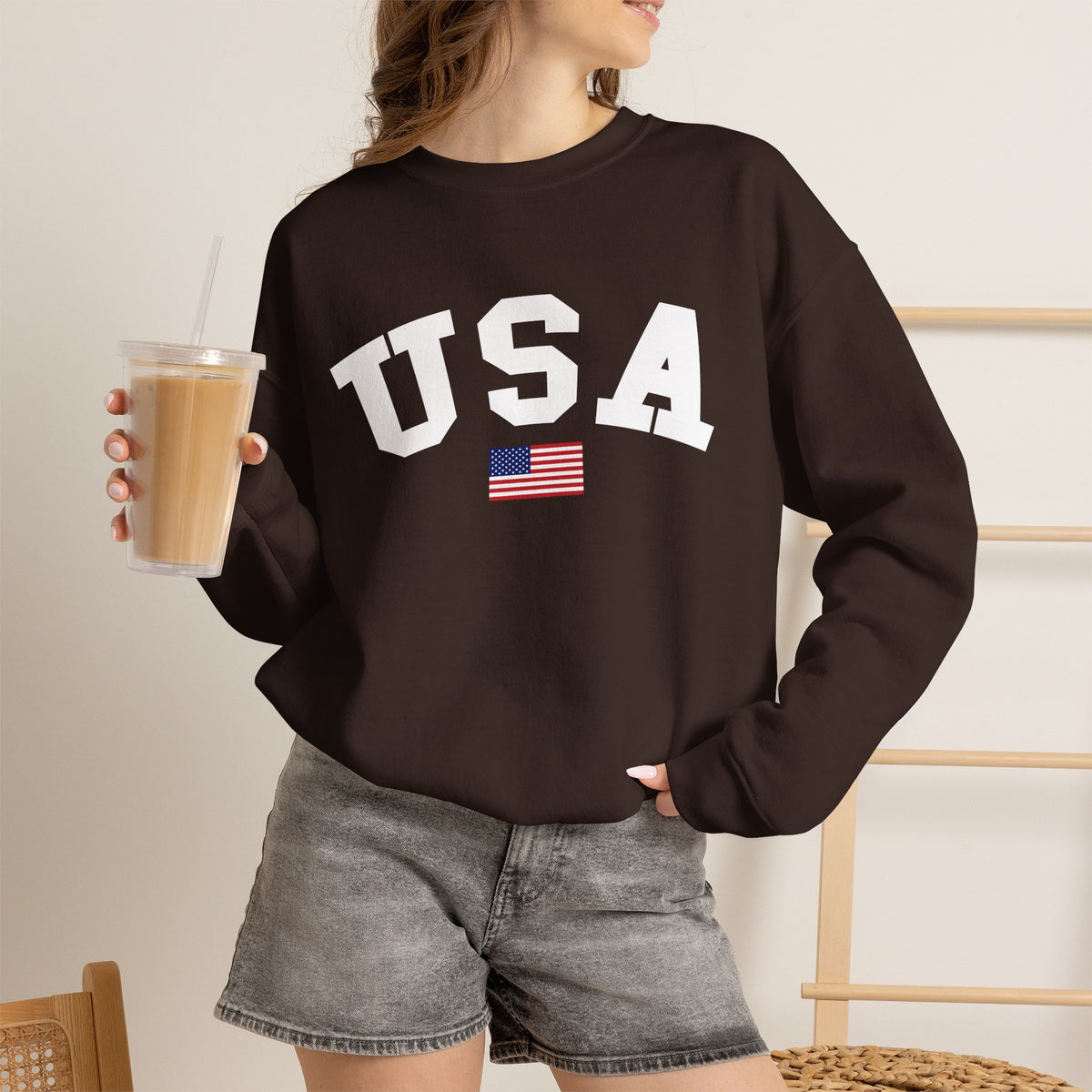 USA Heritage Sweatshirt – Classic American Flag Graphic