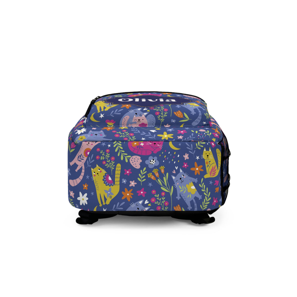 Personalized Cat Backpack with Name – Colorful Cute Kitty Backpack