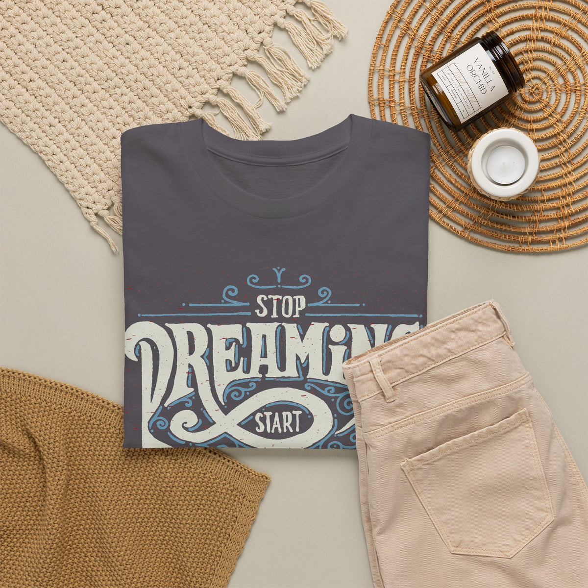“Stop Dreaming, Start Doing” T-Shirt – Motivational Graphic Tee
