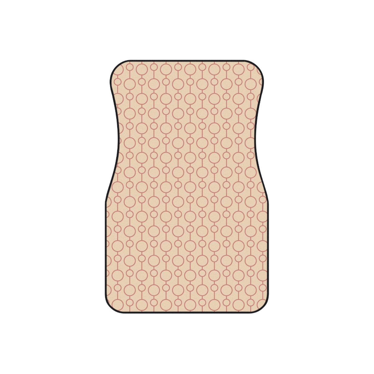 Beige Geometric Car Floor Mats – Minimal 4-Piece Set