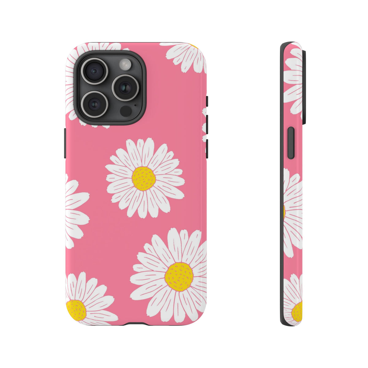 Pink Daisy Tough Phone Case – Cute Floral Design