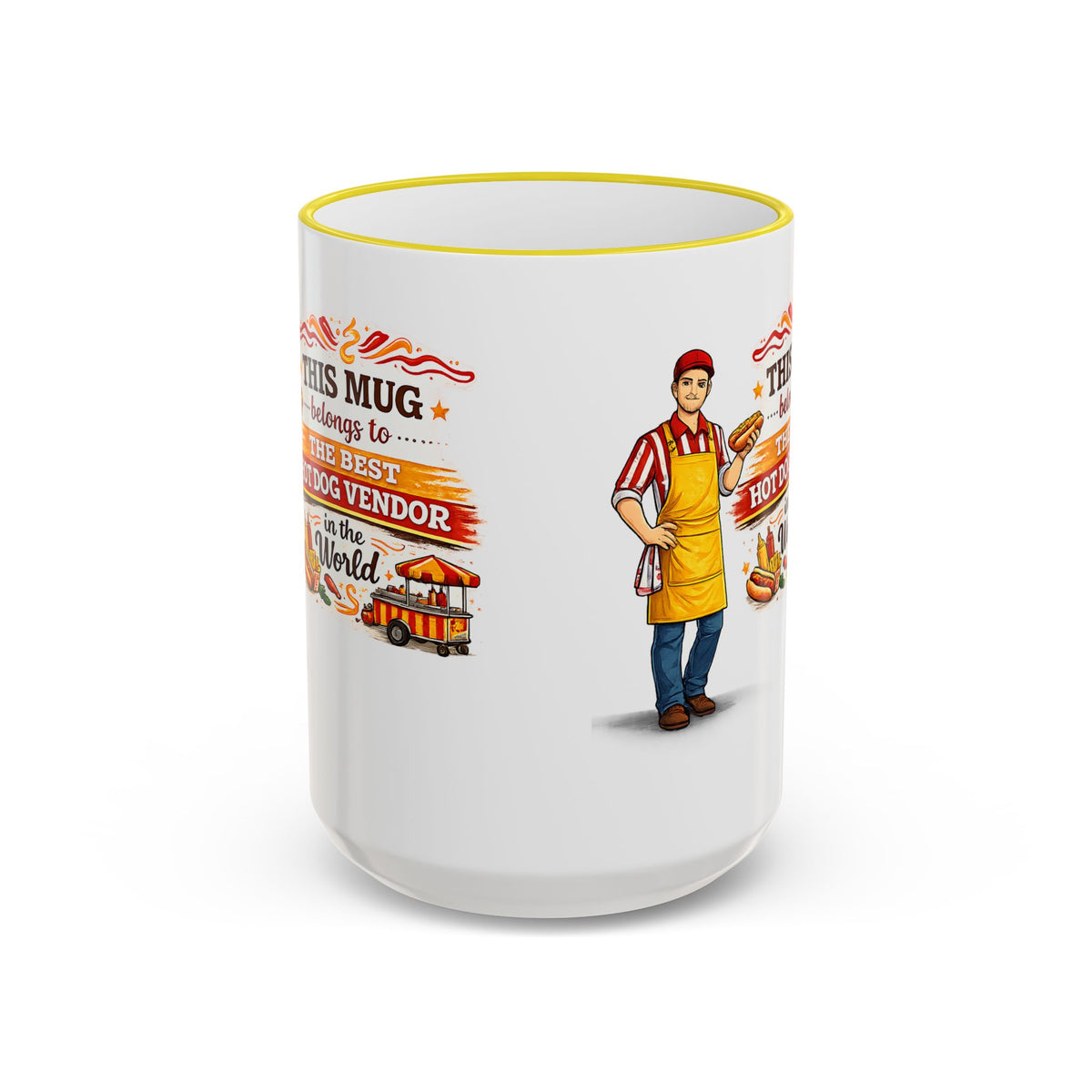 Best Hot Dog Vendor Mug This Mug Belongs To The Best Hot Dog Vendor in the World, Funny Food Seller Gift