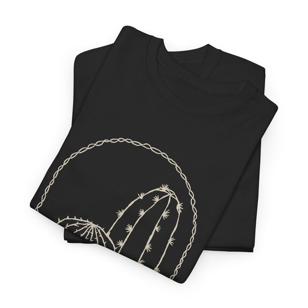 Minimal Cactus T-Shirt – Desert Line Art Unisex Graphic Tee