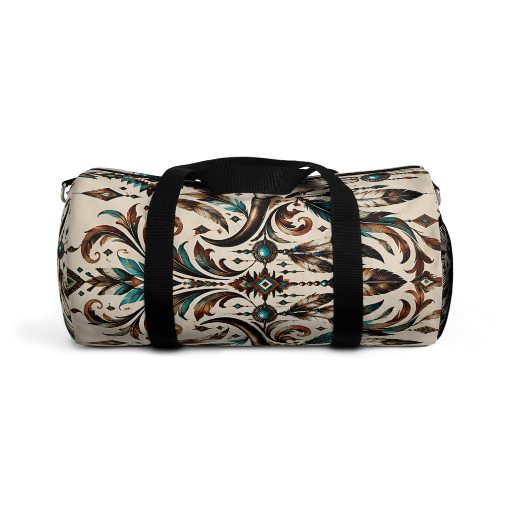 Southwestern Western Duffel Bag – Turquoise Boho Design