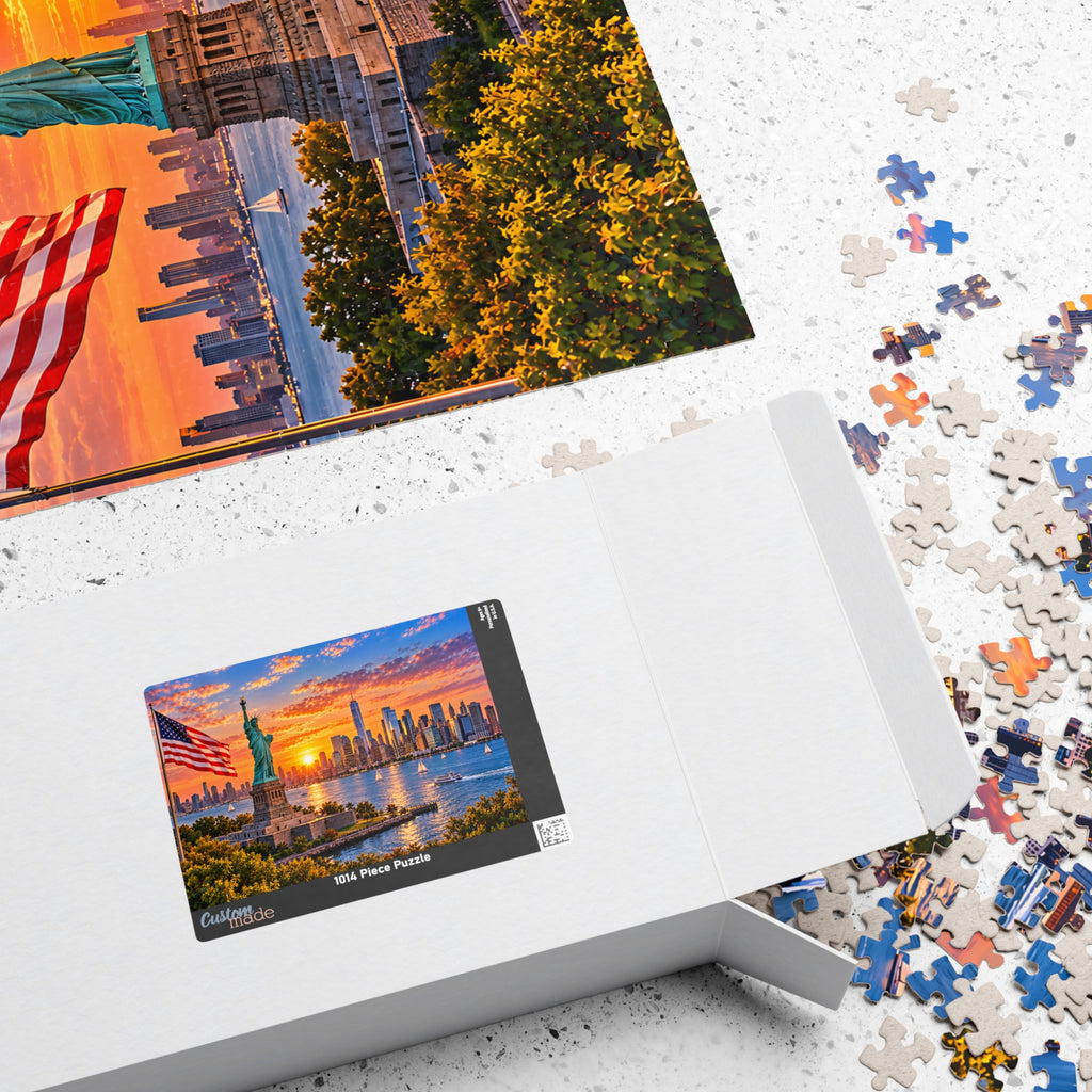 New York City USA Puzzle – Statue of Liberty Jigsaw Puzzle (110, 252, 520, 1014-piece)